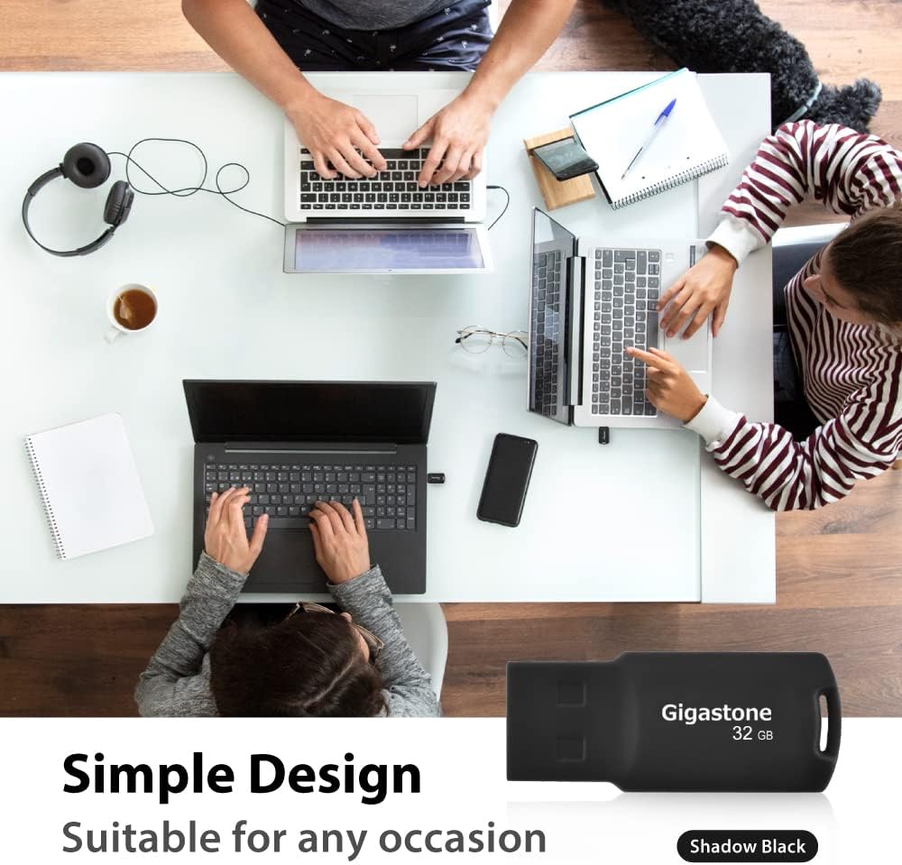 GIGASTONE V70 32GB USB 2.0 Flash Drive Thumb Drive Memory Stick Pen Drive Capless Design Pen Drive