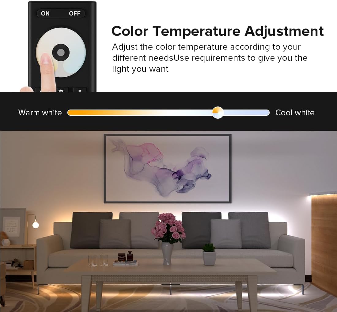 BTF-LIGHTING RF 2.4GHz Wireless Remote RC02RFB &4PCS C02RF Tuya Controller Kit 4 Zone Group Control PWM CCT(+ CW WW) 3pin 5050SMD FCOB COB Dual White LED Strip DC5V DC12V DC24V