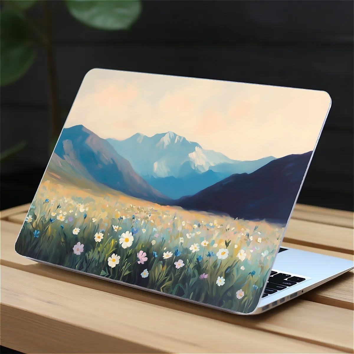 Compatible with MacBook Air 13.3 13.6 Inch Case 2022 2021 2020 2019 Plastic Hard Shell Case Cover,13.3 Pro(A1706/A1708/A1989/A2159/A2289/A2338), Wildflowers and Mountains