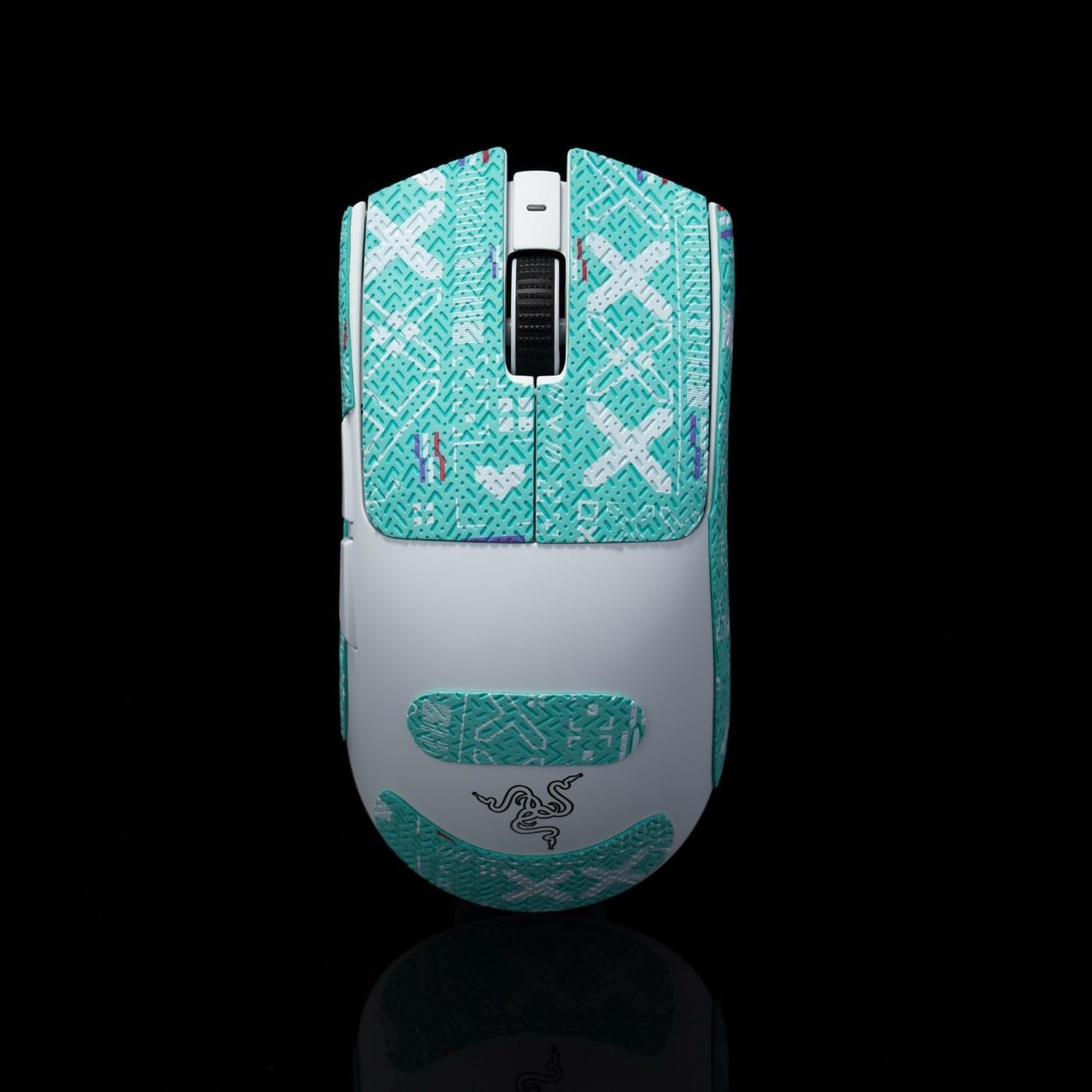 Grip Tape for Razer Viper V3 Pro - Anti-Slip,Enhanced Control, Sweat Resistance,Improves FPS Gaming Grip & Mouse Protection [Pre-Cut] Printsteam Cyan