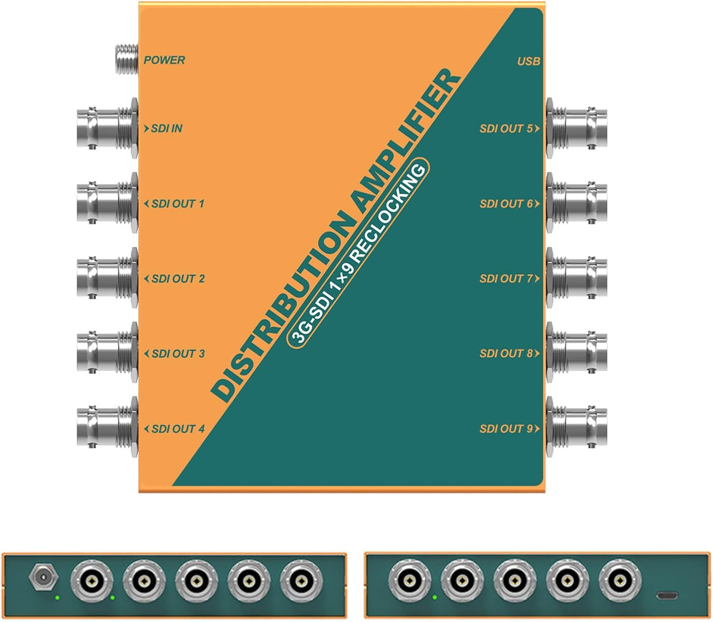 AVMATRIX SDI Splitter 1×9 Distribution Amplifier 3G/ HD/SD Supported DVB-ASI Formats, Re-clocking, Equalization, Signal Retiming 1080p @60hz (SD1191)