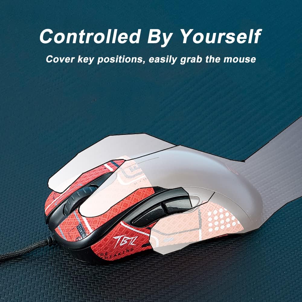 Grip Tape for Lamzu Atlantis Maya - Anti-Slip,Enhanced Control, Sweat Resistance,Improves FPS Gaming Grip & Mouse Protection [Pre-Cut] CS Black 0.3mm