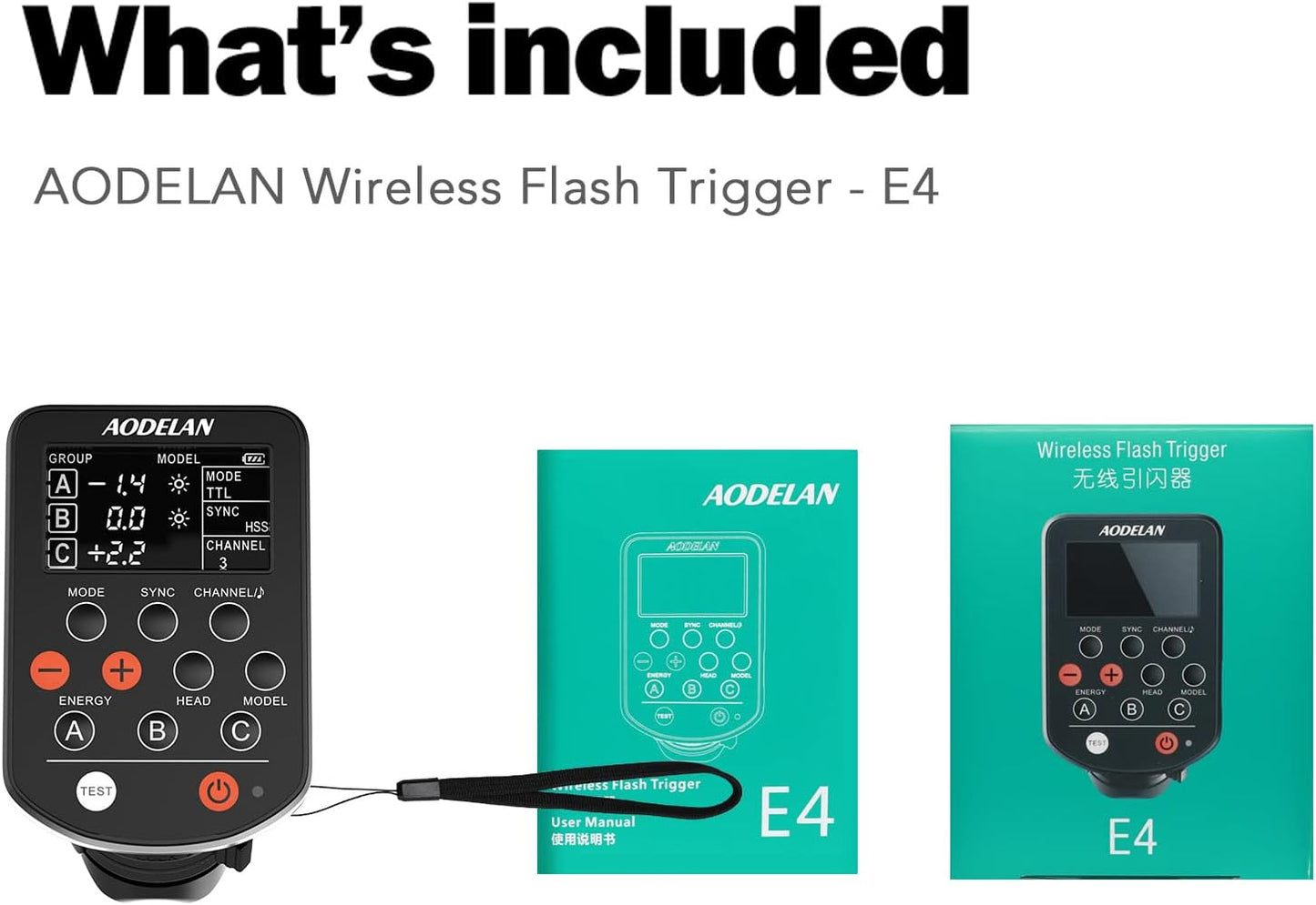 AODELAN TTL Wireless Flash Trigger for Canon Cameras, Support 1/8000s HSS Function; Replace P-rofoto Air Remote TTL-C