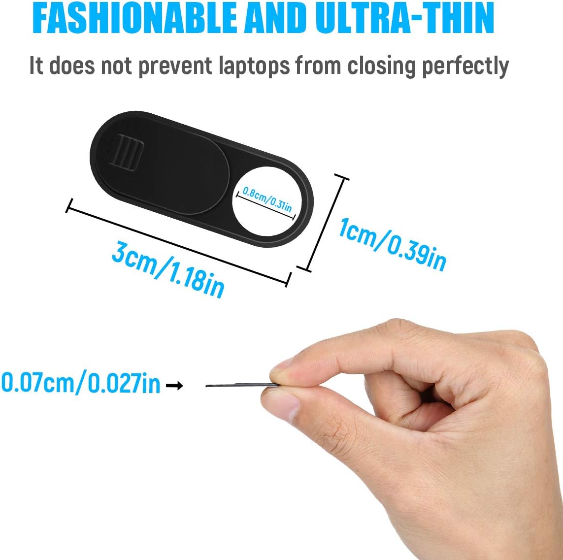 Webcam Camera Cover Slide 0.028-Inch Ultra-Thin Webcam Cover Blocker for MacBook, iMac, Laptop, Desktop, Pc, iPad, iPhone, Smartphone Protect Your Visual Privacy and Security (Green - 3 Pack)