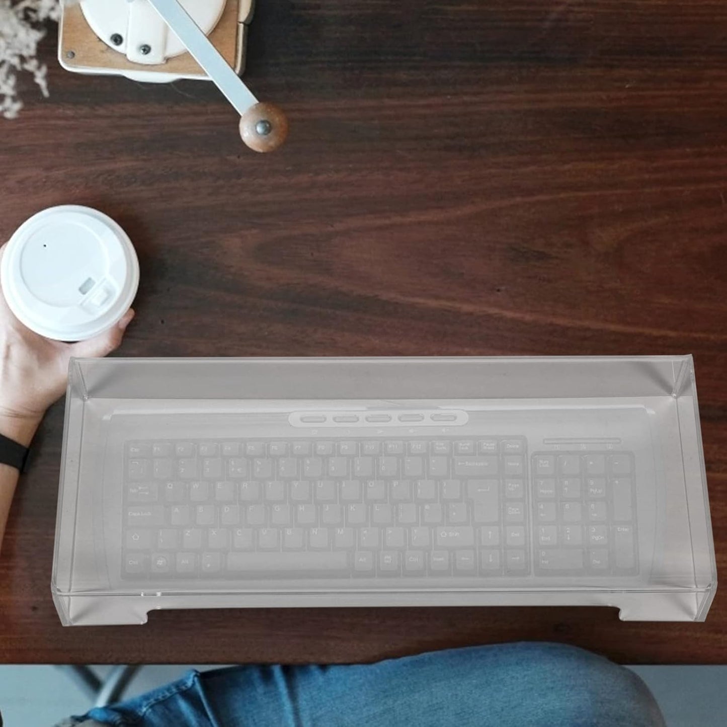 1pc Keyboard Cover Water- Case Transparent Keyboard Protector Cover Protective Case Water- Cover Accessory