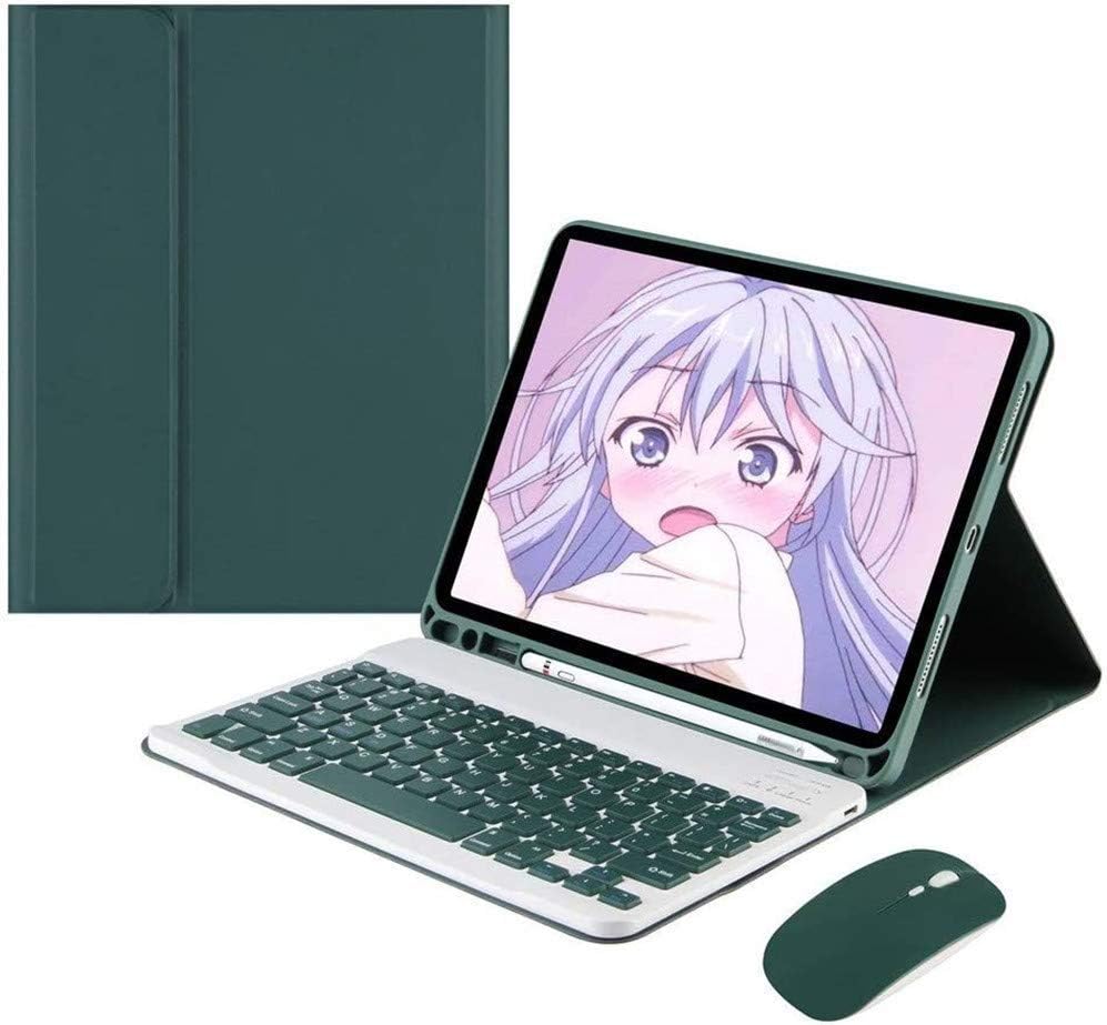 AnMengXinLing Keyboard Case for iPad mini 5 with Mouse, Detachable Wireless Bluetooth Keyboard Pencil Holder Slim Leather Smart Cover for iPad mini 5th Gen 2019,Teal