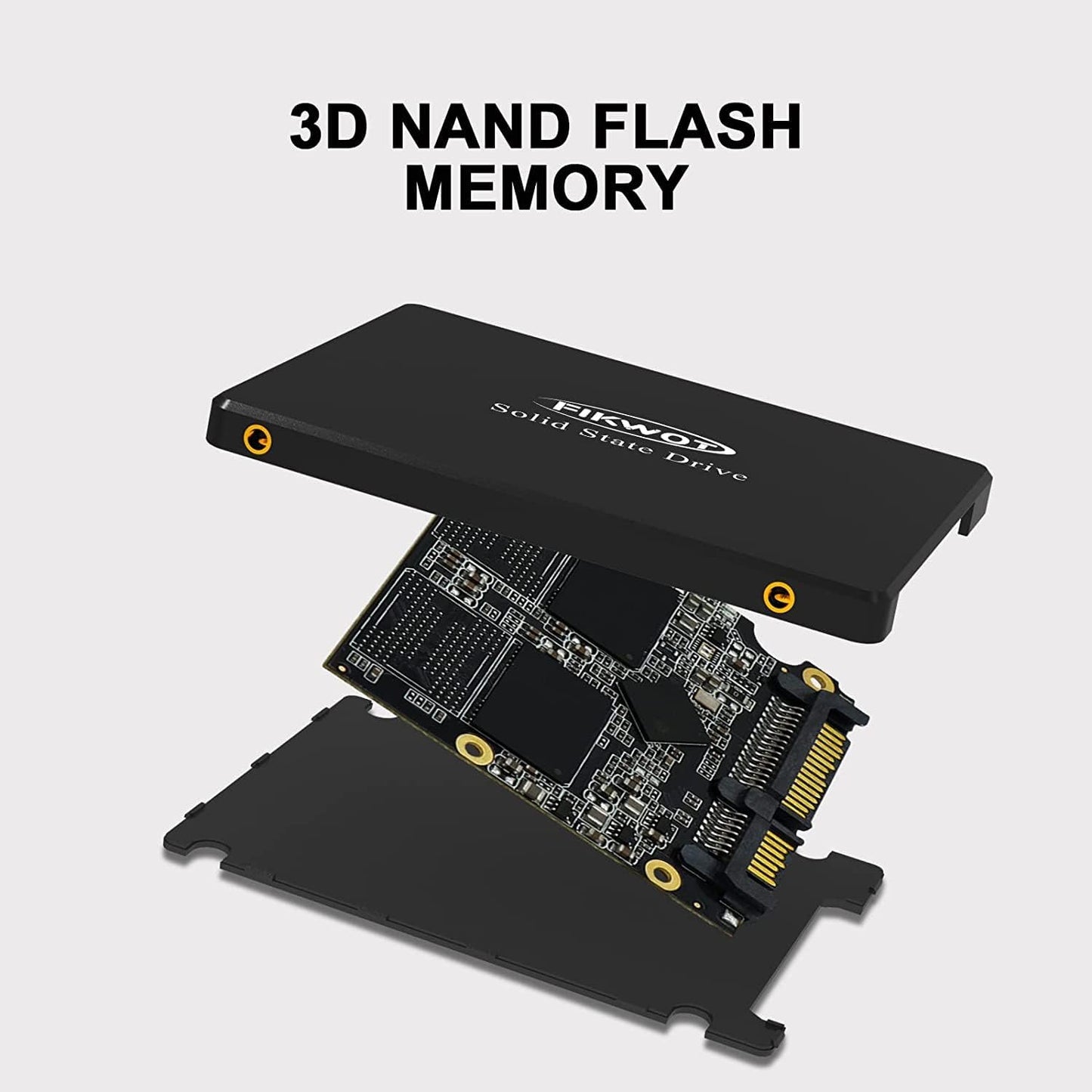 FS810 512GB SSD, 2.5" SSD SATA III 6Gb/s, Solid State Drives, Up to 560MB/s, 3D NAND TLC Flash, Internal SSD for Desktops and Laptops(Black)