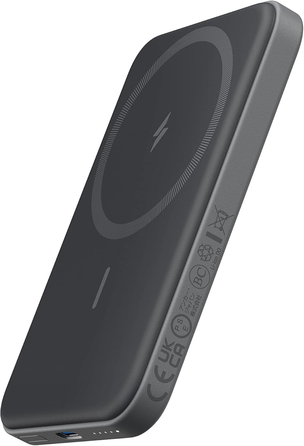 Anker 621 Magnetic Portable Charger (MagGo), 5,000mAh Wireless Power Bank with USB-C Cable, Magsafe-Compatible Battery Pack for iPhone 16/15/14/13/12 Series