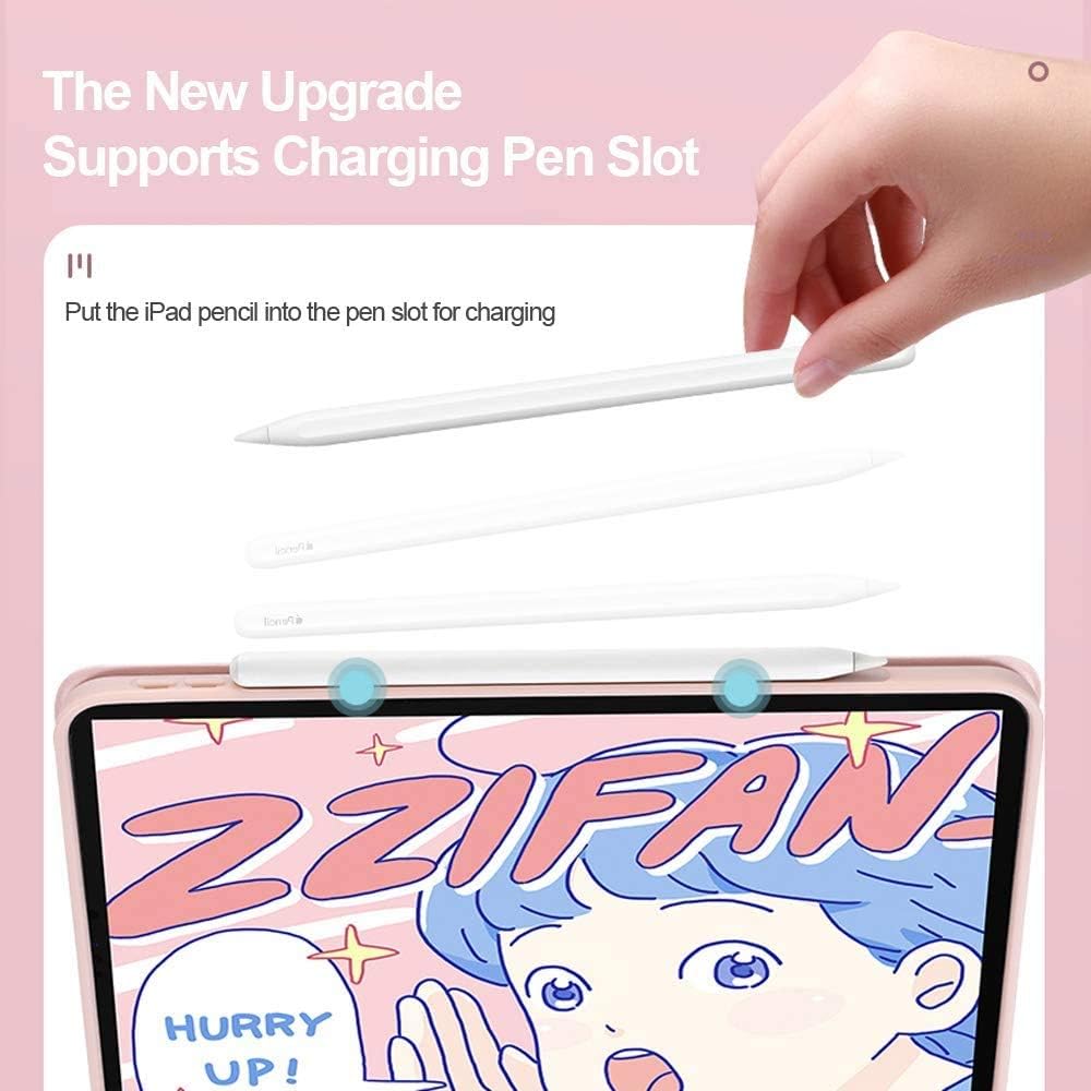 AnMengXinLing Keyboard Case for iPad Air 11 inch (M3 2025/M2 2024) with Mouse, Case for iPad Air 5th/4th Gen with Keyboard Cover with Pencil Holder, Yellow