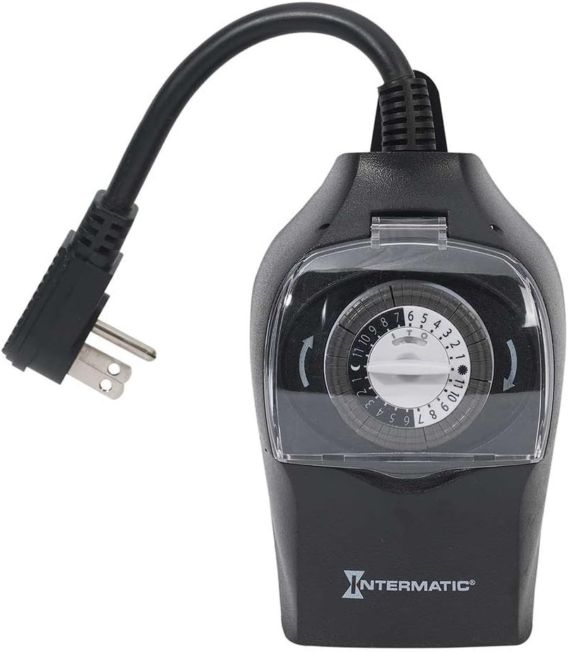 Intermatic HB31K 24 Hour 15-Amp Outdoor Timer for Decorations and Lights, Weatherproof