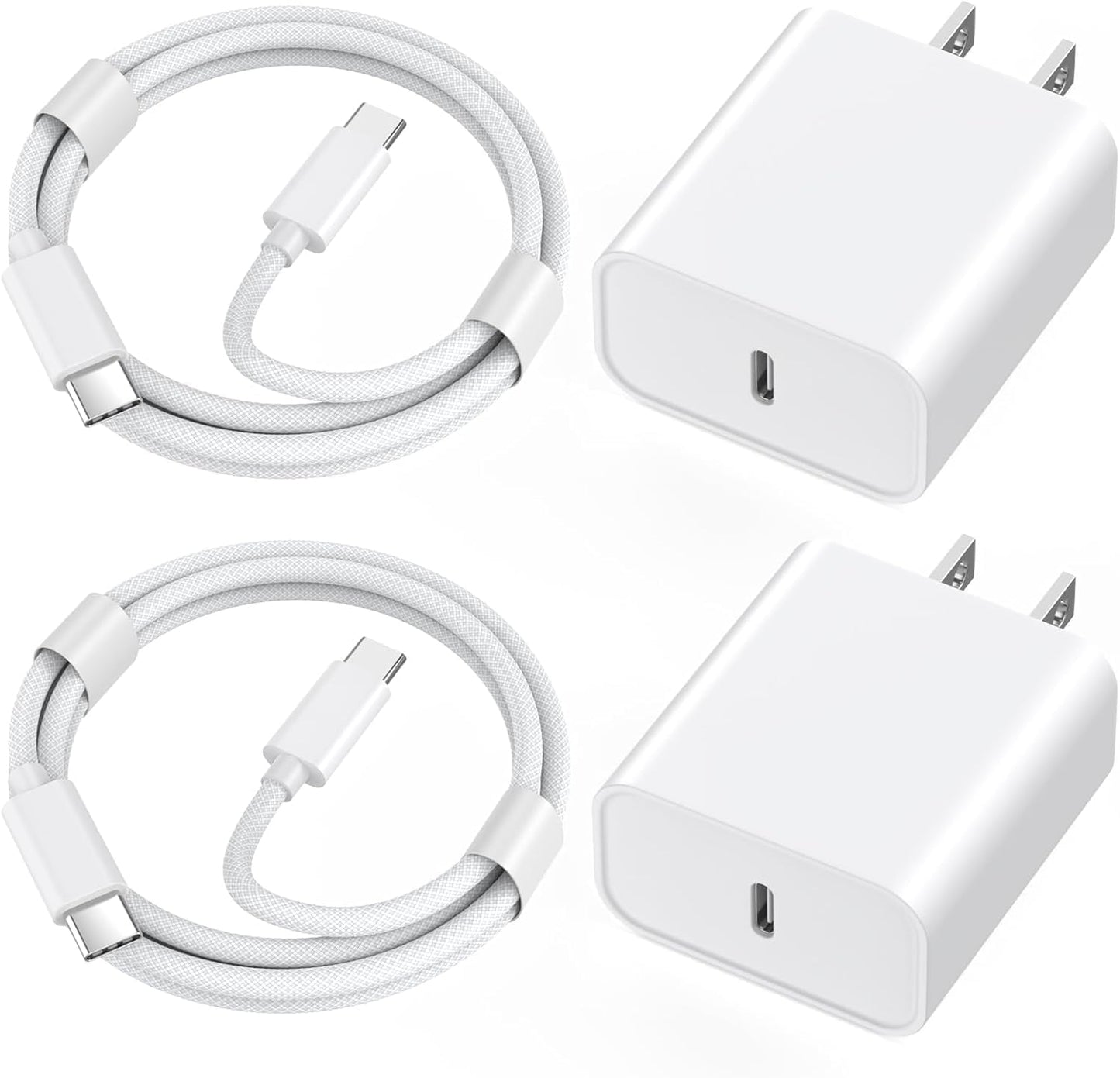 iPhone 16 Charger Fast Charging,iPad USB C Fast Charger & 2Pack 3FT Type C USBC to C Woven Cable Cord for Apple iPhone 16/16e/16 Pro/16 Pro Max/iPhone 15 Plus,i-Pad Pro13/12.9/11inch,11th/A16Air,Mini