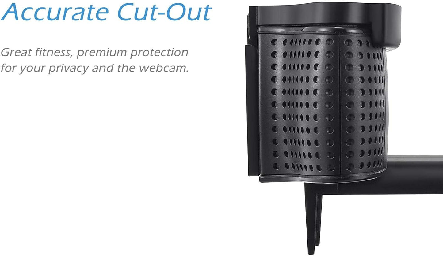 CloudValley Webcam Cover for Logitech C920/ C920x/ C922x/ C930e/ C922/ C920 HD Pro Stream Webcam, Camera Cover to Protect Lens and Security, Black