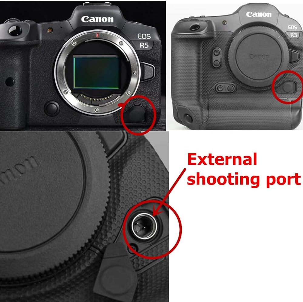 RC101-N3 Camera Shutter Remote Control for Canon R5 R5C 5D4 5D3 6d2 1/4 Screw Fixing Small Release Button Handle Two Cameras in sync Release Button