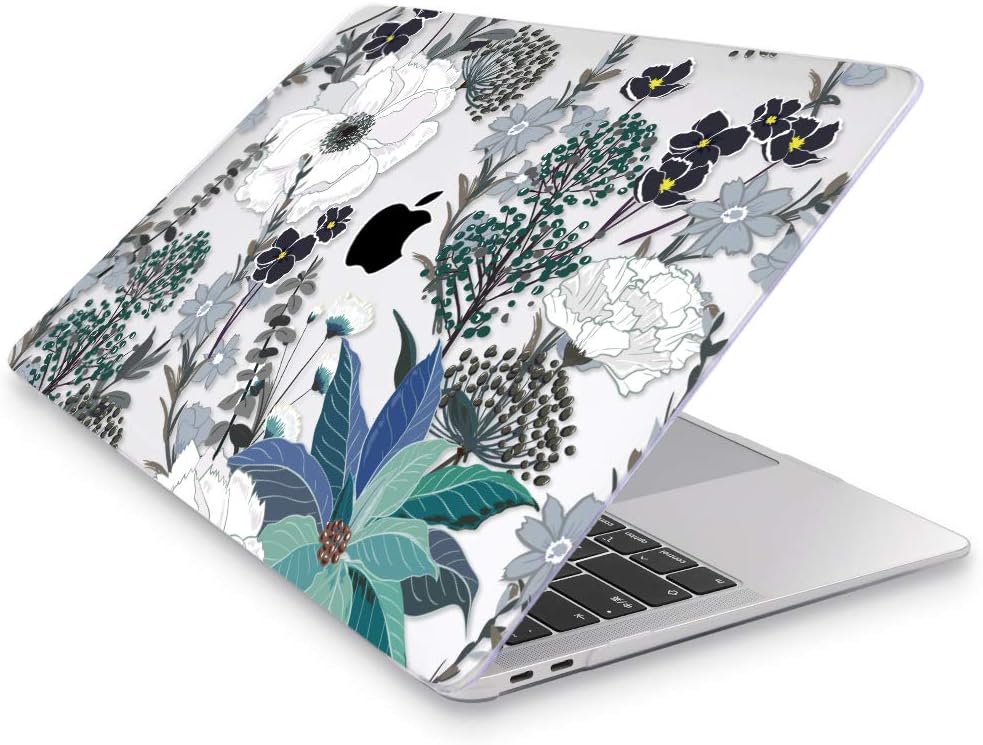 Mektron for MacBook Air 13 Case A1466/A1369 (2010-2017 Release), Snap-on Plastic Hard Shell Cover for MacBook Air 13.3 inch with Keyboard Cover, Retro Florals