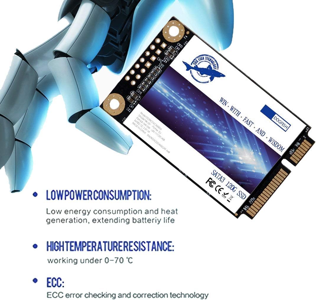Dogfish Msata 250GB Internal Solid State Drive Mini Sata SSD Disk Drive High Performance Hard Drive for Desktop Laptop Notebook (MSATA, 250GB)