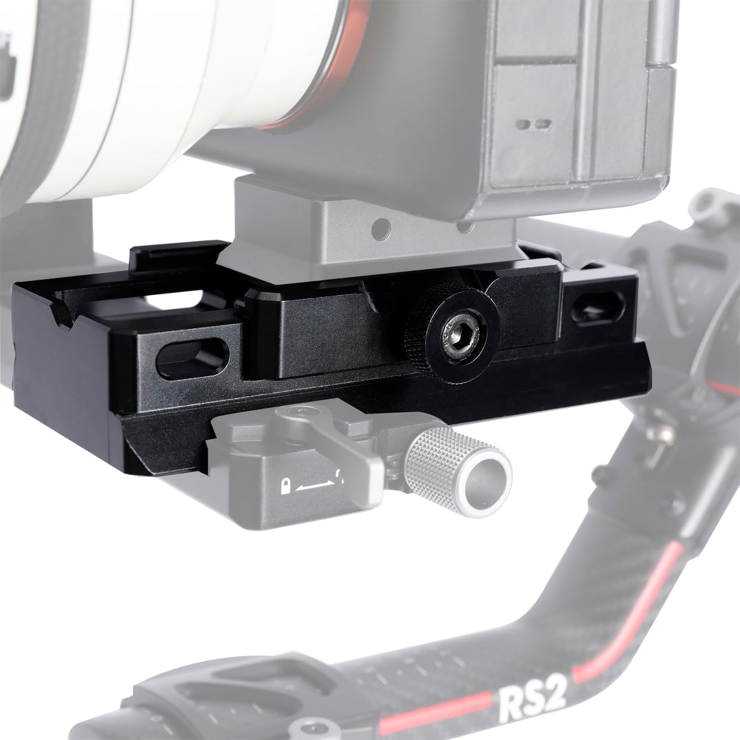 NICEYRIG Extended Quick Release Plate for Manfrotto-Style to Quick Release Clamp for Arca-Swiss, Tripod to Gimbal Adapter Applicable for DJI RS 4/4 Pro/3/3 Pro/2/RSC2, Ronin S - 563