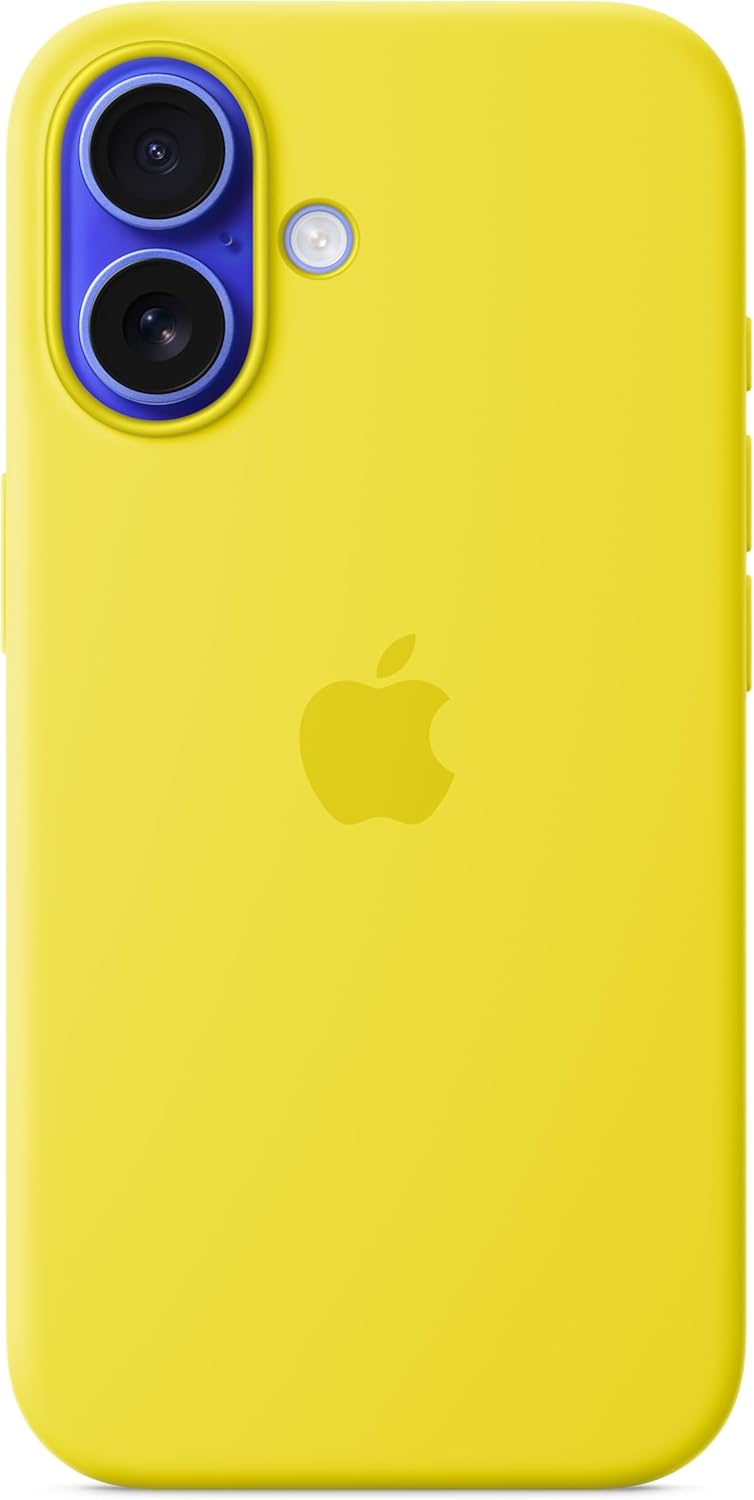 Apple iPhone 16 Silicone Case with MagSafe and Camera Control: Lightweight Phone Case, Wireless Charging Compatible, Smooth Matte Finish; Star Fruit