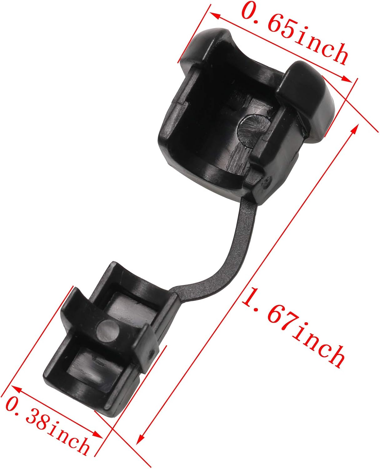 HJ Garden 10pcs Wire Cover Round Cable Wire Strain Relief Bush Grommet Round Strain Relief Bushing Electric Cable Protection Cord Buckle, Black