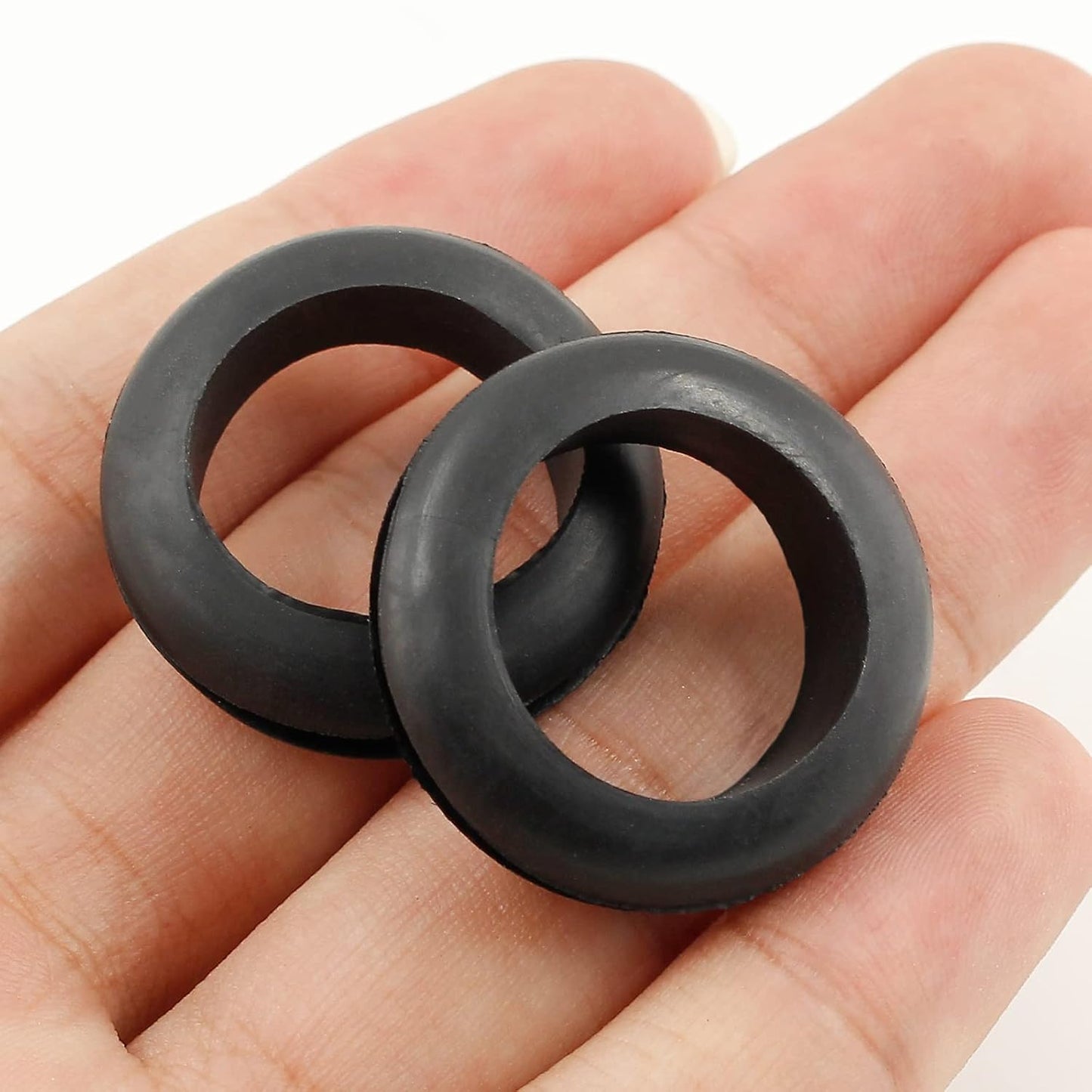 12 Pcs Rubber Grommets, 7/8" Inside Diameter 1" Drill Hole Rubber Wire Grommets for Wire, Firewall, Cables, Plugs