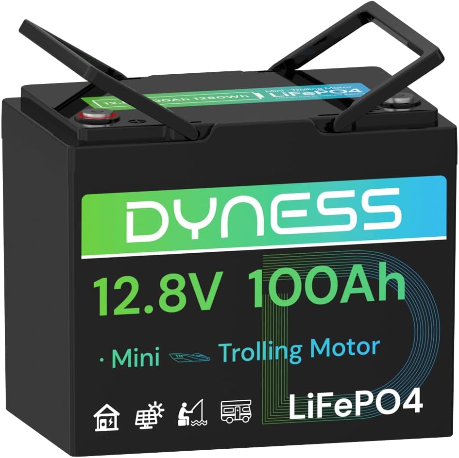 12V 100Ah Mini LiFePO4 Battery Group 24, 12.8V Lithium Battery with 100A BMS, Low-Temp Protection & 10 Years Lifespan for Trolling Motor, Marine, Boat, RVs, Solar Off-Grid, Golf Cart