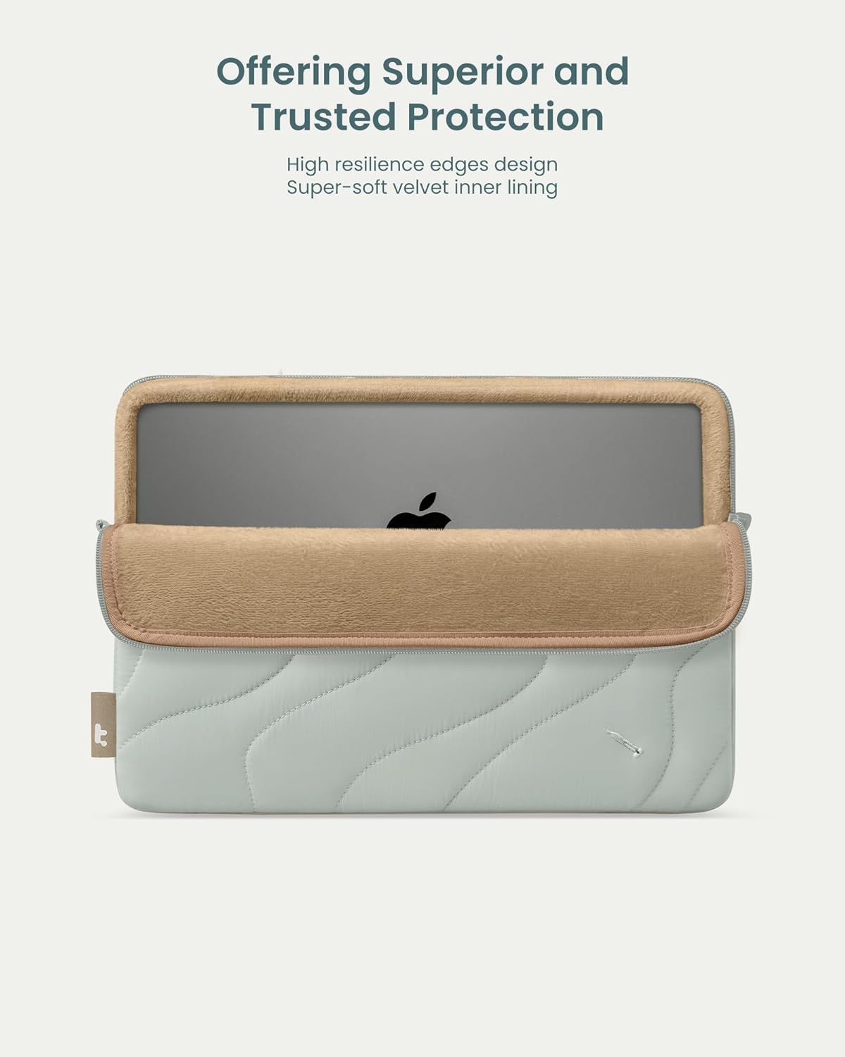tomtoc 360 Protective Puffy Laptop Sleeve for 14-inch MacBook Pro M4/M3/M2/M1 Pro/Max A3112 A3401 A3185 A2992 A2918 A2779 2024, 13.5/13.8-inch Surface Laptop 7(Copilot+ PC)/6/5/4/3, Quilted Design