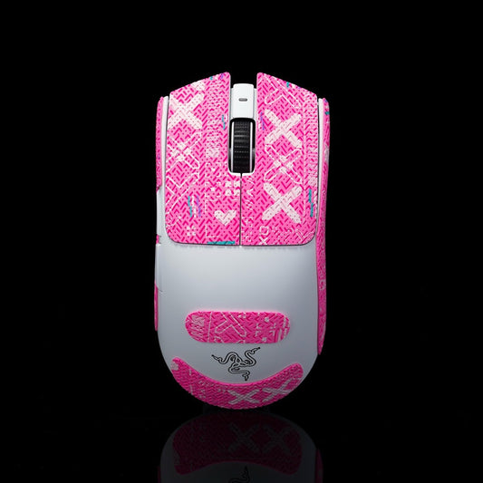 Grip Tape for Razer Viper V3 Pro - Anti-Slip,Enhanced Control, Sweat Resistance,Improves FPS Gaming Grip & Mouse Protection [Pre-Cut] Printsteam Pink