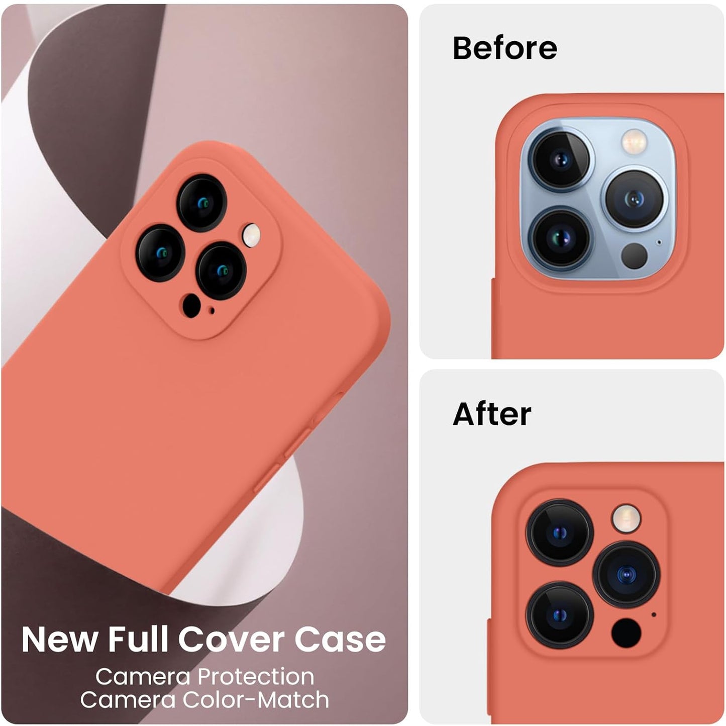 FireNova Designed for iPhone 13 Pro Max Case, Silicone [Camera Protection] Phone Case with [2 Screen Protectors], Soft Anti-Scratch Microfiber Lining Inside, 6.7 inch, Pink Pomelo