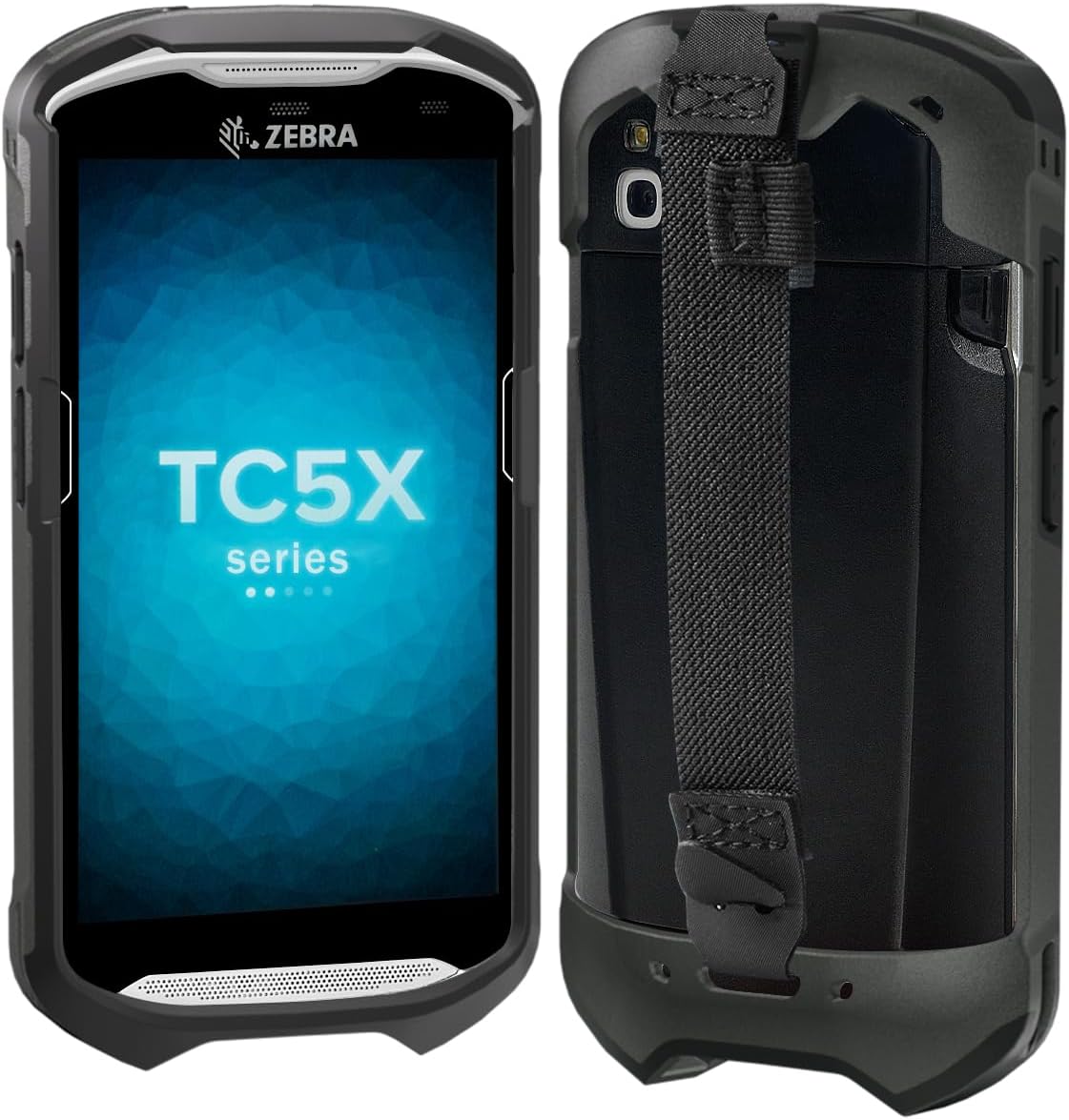 Case for Zebra TC51 TC510K TC52 TC52X TC56 TC57 TC57X TC520 TC520K – Rugged Protective Cover with Strap, Bumper, Boot-Style Holster, Handheld Barcode Scanner Accessory SG-TC51-EXO1-01 (Black)