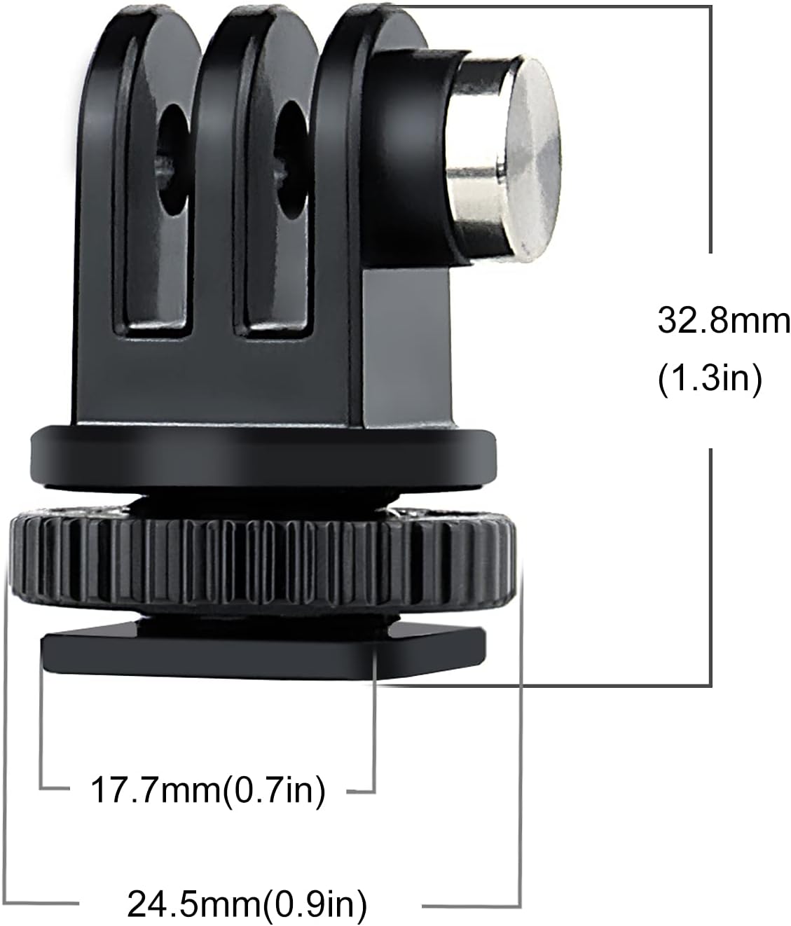 SOONSUN Tripod Mount Kit with 1/4"-20 Conversion Adapter and Cold Shoe Mount with 1/4" Thread, Compatible with GoPro Hero 13 12 11 10 9 8 7 6 5, DJI Osmo, AKASO, SJCAM, Insta360, DSLR Cameras