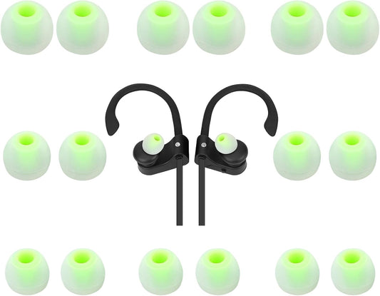 Earbud Tips Ear Bud Tips Soft Anti Slip Washable and Reusable Silicone Replacement Earbud Tips Fit Most in-Ear Earbuds(Inner Hole 3.8mm -5.1mm) 18pcs S M L