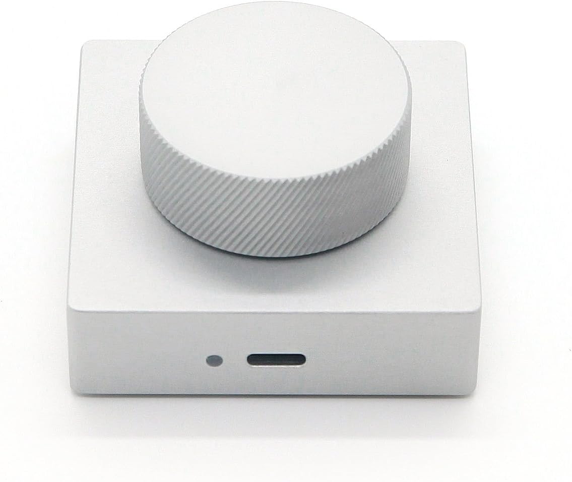 Bluetooth Media Control Knob, Controller for PC/Gaming/Home Audio/Desktop,Multi-Function Button with Adjustment,Wireless Volume Controller for Windows, Android, iOS, macOS