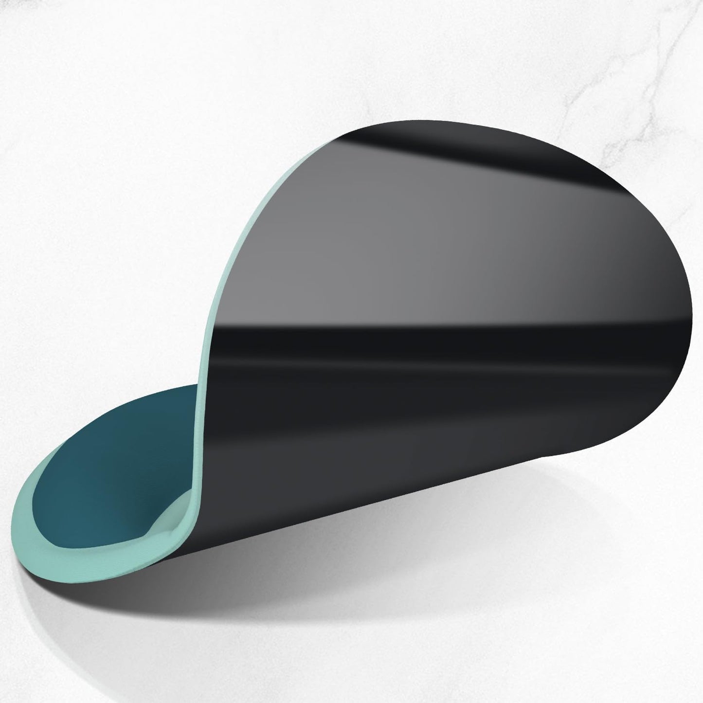 ITNRSIIET Ergonomic Mouse Pad with Comfort Gel Wrist Rest, Non-Slip PU Base, Smooth Textured Surface, Reduces Hand Fatigue & Wrist Pain, 8.7 x 7.2 Inch for Office Gaming Home, Light Green to White