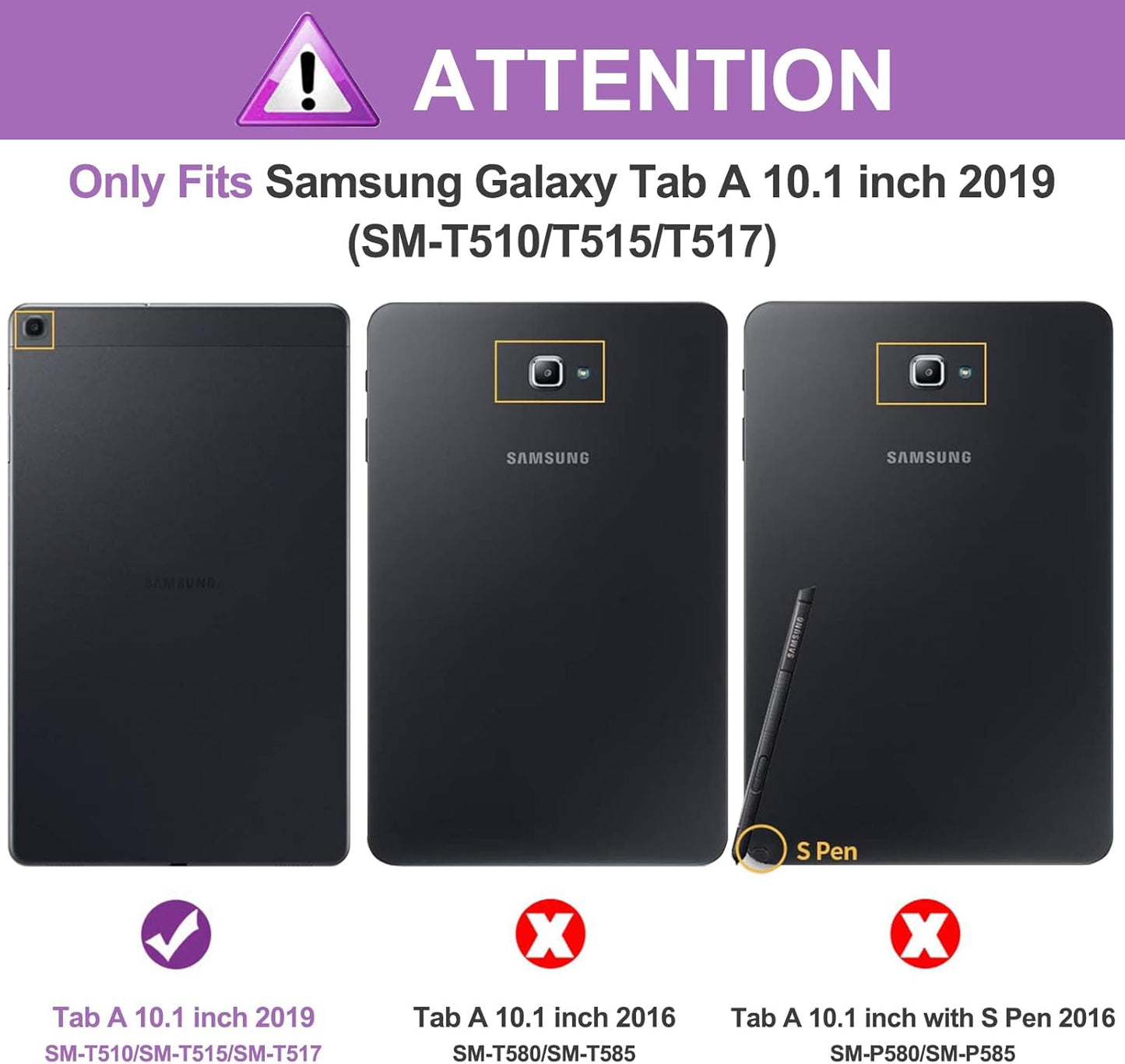 BRAECN Case for Samsung Galaxy Tab A 10.1 2019，Shockproof Protective Case with Carrying Shoulder Strap and Rotatable Kickstand/Handle Hand Strap for Galaxy Tab A 10.1 2019 SM-T510/SM-T515 -Red