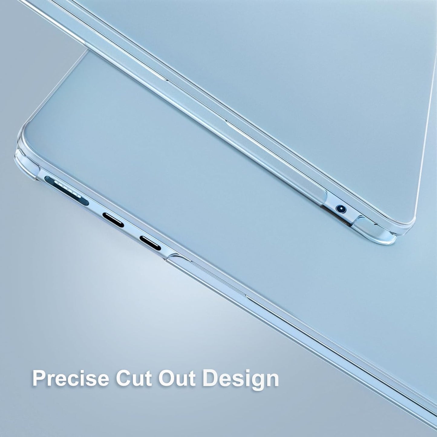 MOSISO Compatible with MacBook Air 13 inch Case 2025 2024 2023 2022 M4 A3240 M3 A3113 M2 A2681, Plastic Hard Shell&Keyboard Cover&Screen Film&Type C for MacBook Air 13.6 inch Case, Sky Blue