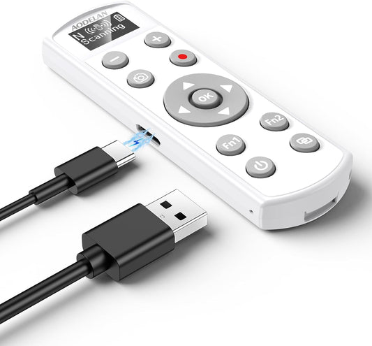 Rechargeable Shutter Release for Nikon AODELAN Wireless Camera Remote Control Compatible with COOLPIX P1000, P1100, P950, B600, A1000, Z50, Z30, Z fc, Z6 II, Z7 II,Z5, Replaces Nikon ML-L7(White)