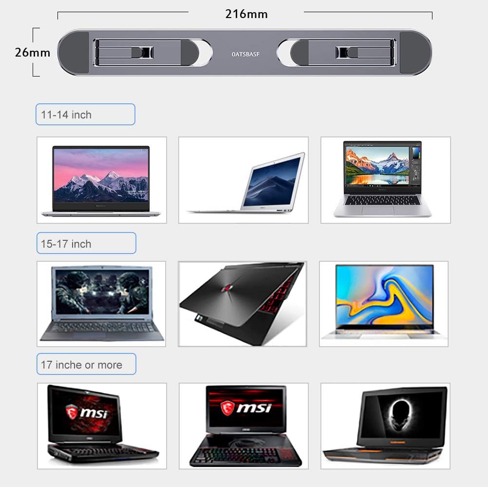 Laptop Stand for Desk,Laptop Cooling Stand,Keyboard Riser, Ergonomic Laptops Elevator for Desk, Laptop Riser Compatible with MacBook Air Pro, with Dell, with HP, More 10-15.6” Laptops