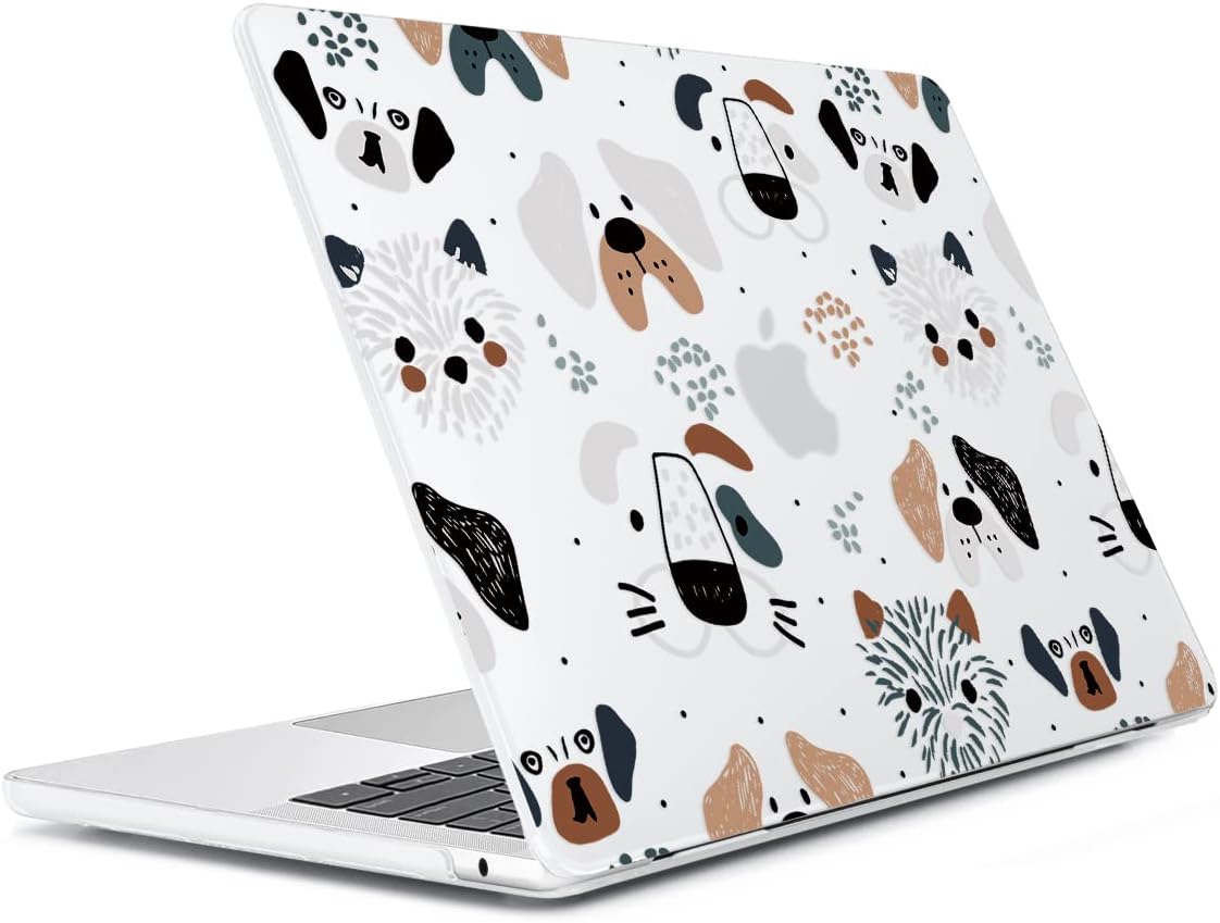 Compatible with MacBook Air 13 inch Case 2025 2024-2022 M4 A3240 M3 A3113 M2 A2681, Plastic Hard Shell&Keyboard Cover&Screen Film&Webcam Cover for MacBook Air 13.6 inch Case, Funny Dog