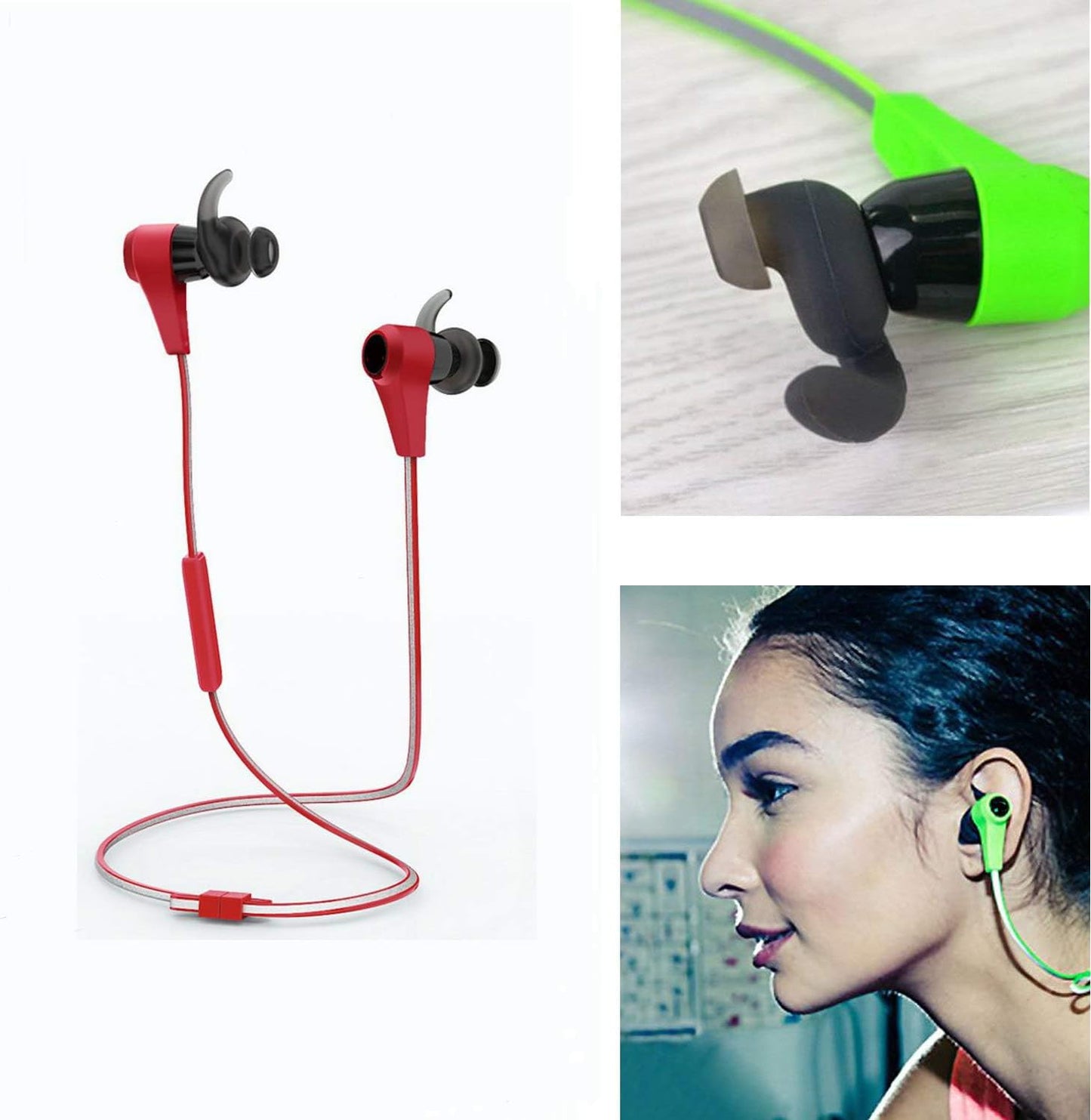 3 Pairs (S/M/L) Replacement Anti-Slip Silicone Eartips Earbuds Ear Tips Buds Eargels Compatible for Synchros Reflect BT Sports Wireless in-Ear Earphones (Black)