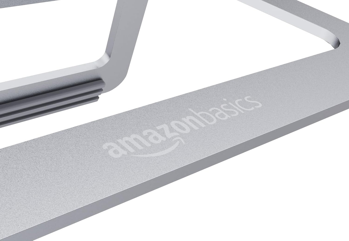 Amazon Basics Aluminum Portable Foldable Height Adjustable Support Stand for Laptops up to 13", Silver