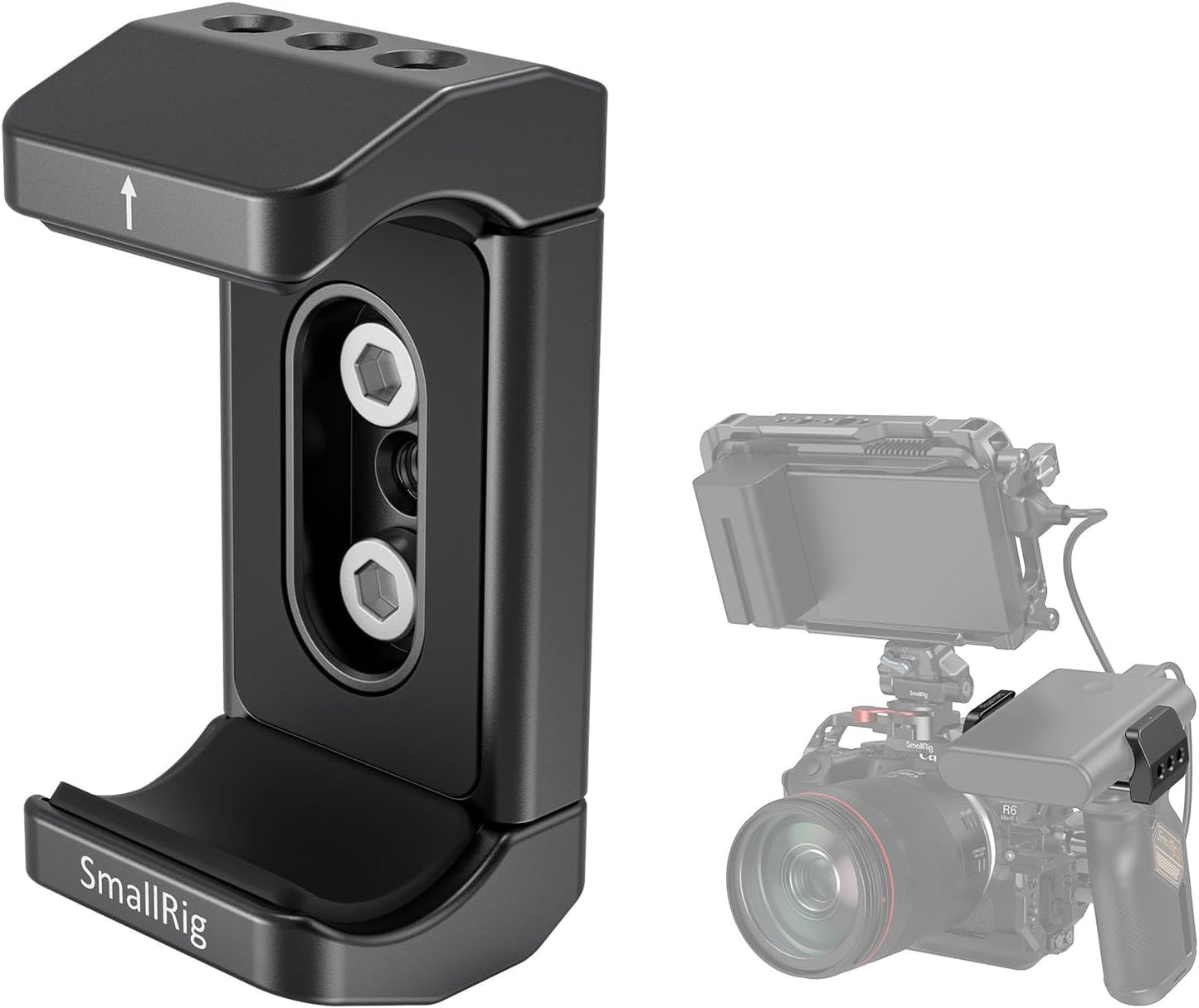 SmallRig Aluminum Power Bank Holder, Powerbank Mount Clamp Compatible with Width Range: 53 mm–84 mm (2.1–3.3 inches) and Thickness Range: 0 mm–18 mm (0–0.7 inch) Power Banks - BUB2336