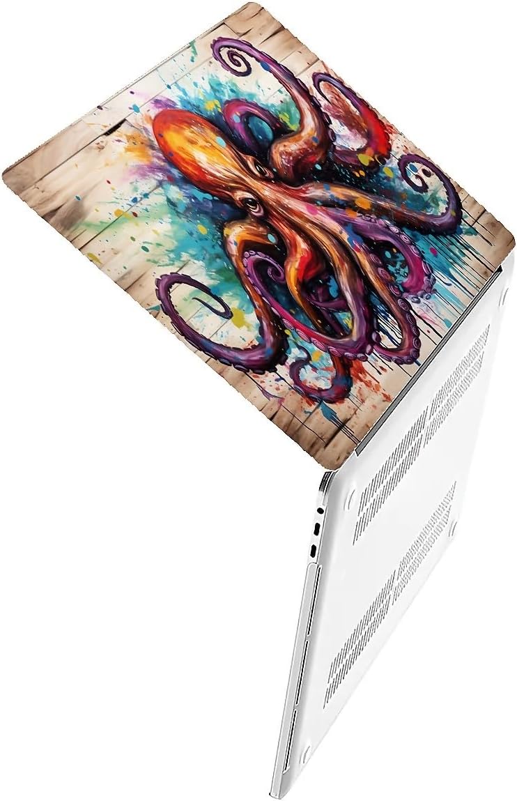 Compatible with MacBook Air 13.3 13.6 Inch Case 2022 2021 2020 2019 Plastic Hard Shell Case Cover,13.6 Air (A2681) M2 2022, Octopus