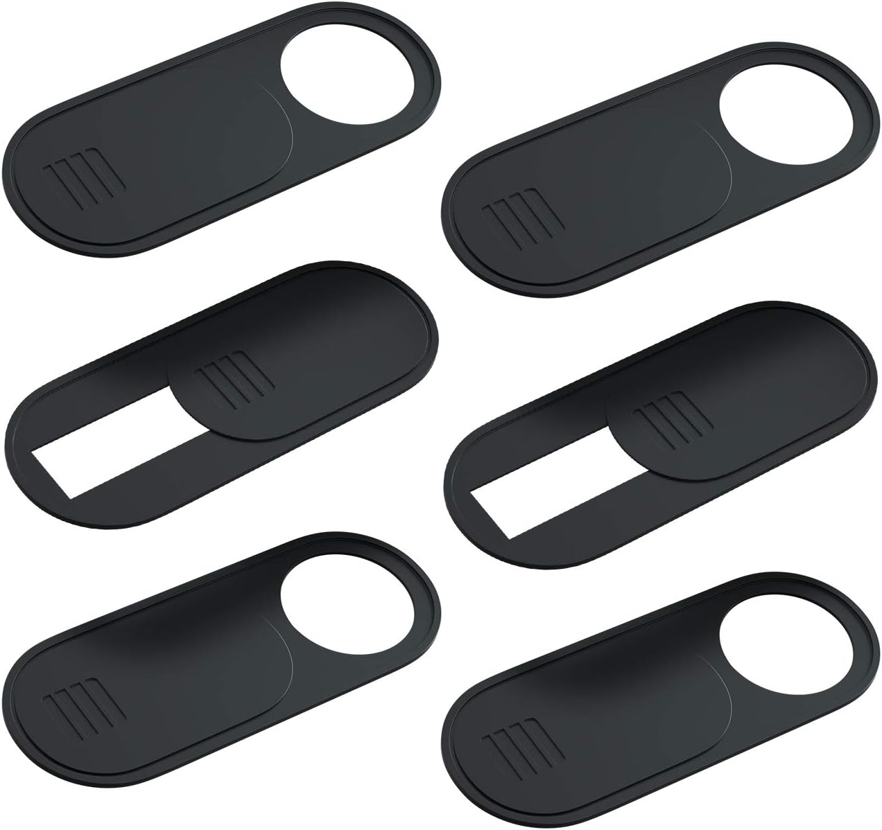 Computer Camera Cover Slide, 0.028 Inch Ultra-Thin Camera Blocker for Protect Your Privacy Security, Camera Cover Accessories Fits MacBook Pro & Air, iPhone iPad iMac (Black - 6 Pack)