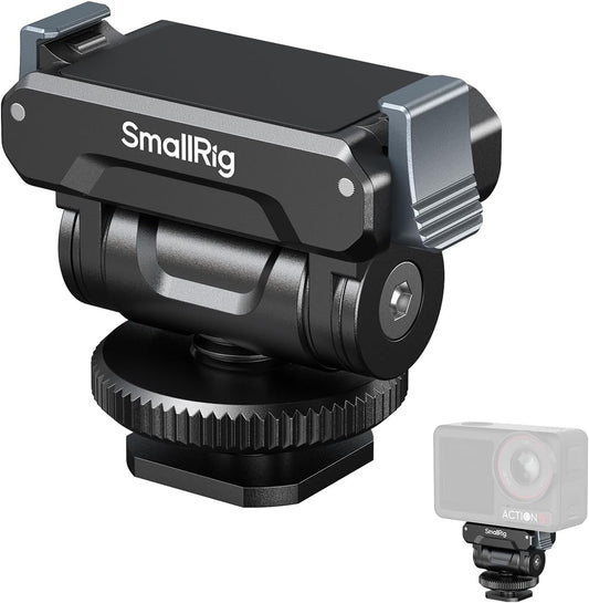 SMALLRIG Cold Shoe Adapter Mount for DJI Osmo 360 / Action 5 Pro / 4 / 3, with Quick Release Mount, 180° Tilt Adjustable - 5436