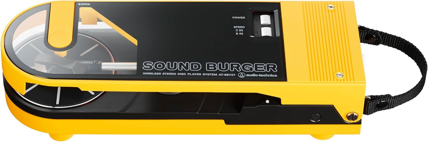 Audio-Technica AT-SB727-YL Portable Turntable, Yellow