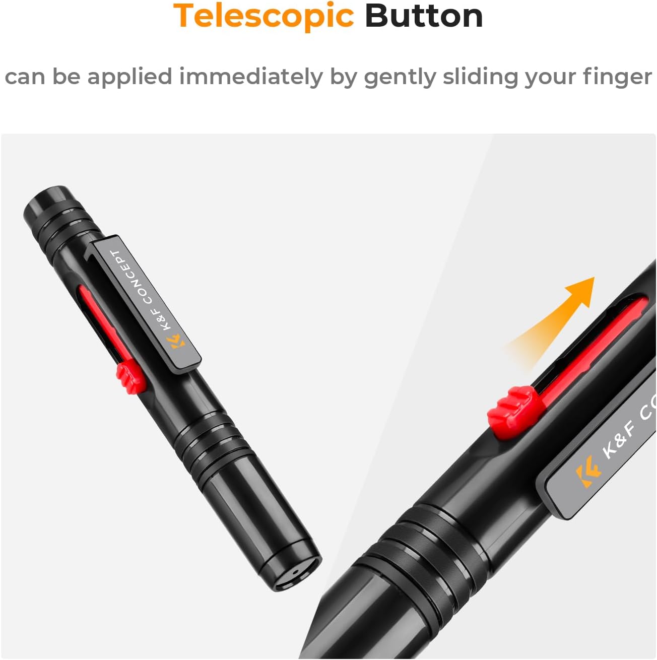 K&F CONCEPT Professional Lens Cleaning Pen*3 with Soft Brush, Carbon Head Lens Cleaning Pen Compatible with Canon, Nikon, Pentax, Sony Digital Camera Cleaning,AR VR Glasses Cleaning