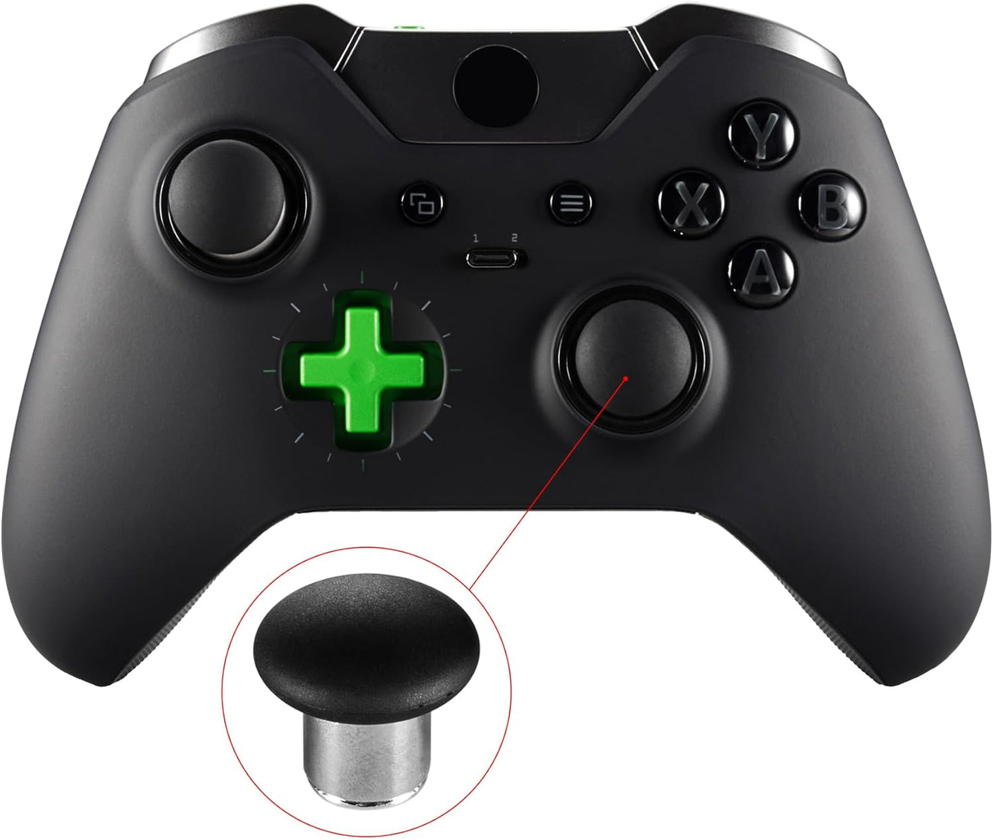 eXtremeRate 8 in 1 Magnetic Metal Thumbsticks for Xbox Series X/S, for Xbox One S/X & PS4 Slim/Pro Controllers with T8H Screwdrivers - Black