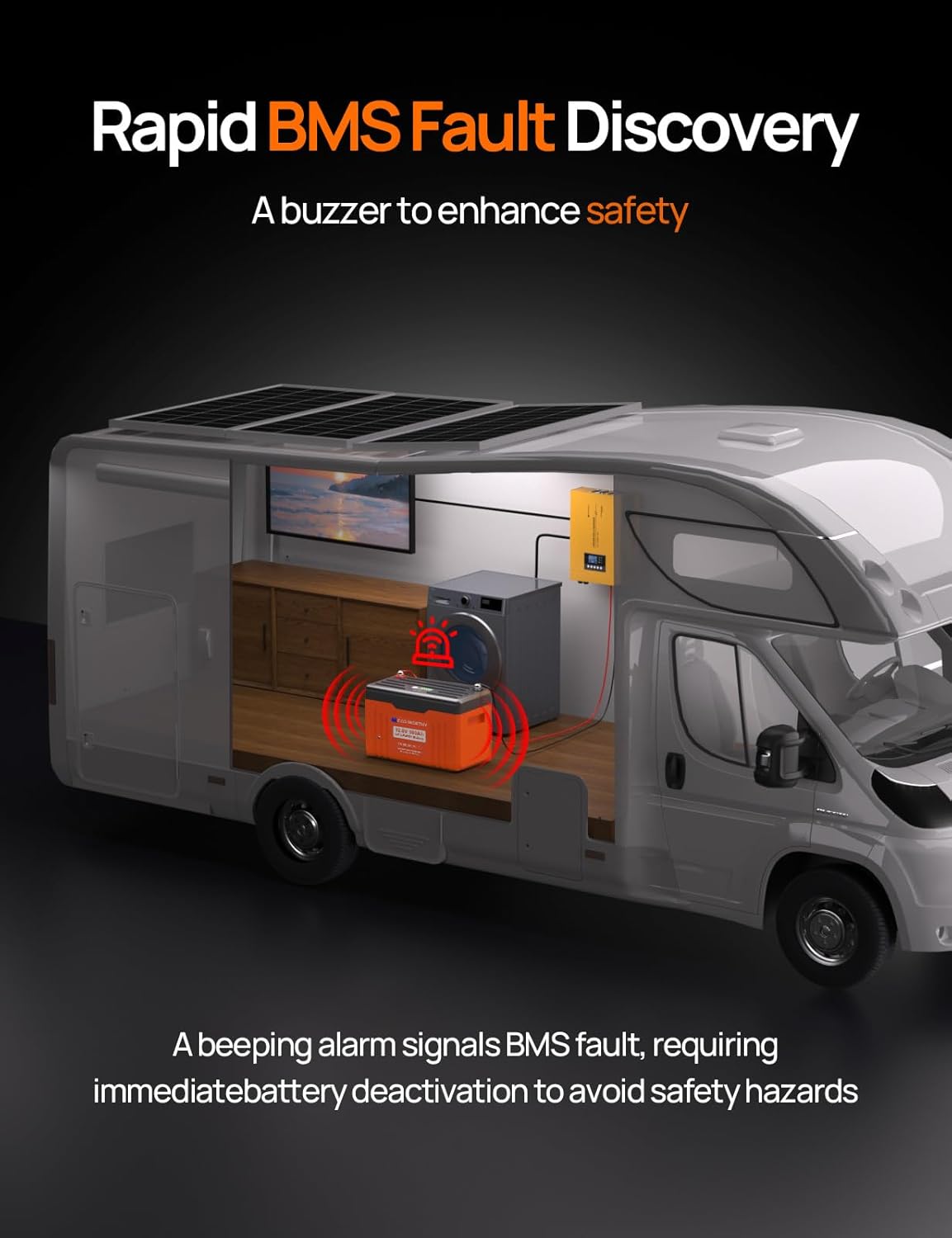ECO-WORTHY 12V 100AH LiFePO4 Lithium Battery with SOC Display, Upgrade 2.0 with built-in Bluetooth, 100A BMS with Low-Temp Protection, Suitable for RV, Camping, Solar Off-Grid trolling motor