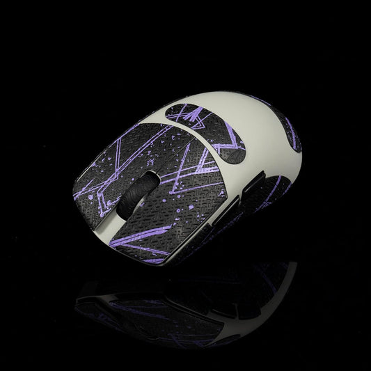 Grip Tape for Lamzu Atlantis Maya - Anti-Slip,Enhanced Control, Sweat Resistance,Improves FPS Gaming Grip & Mouse Protection [Pre-Cut] Black Purple 0.5mm
