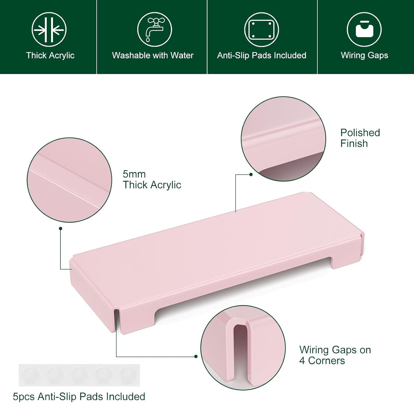 Acrylic Computer Keyboard Cover, Mechanical Keyboard Dust Cover PC Keyboard Cat Protector, Cat Keyboard Protector (1 Pack, Lightpink)