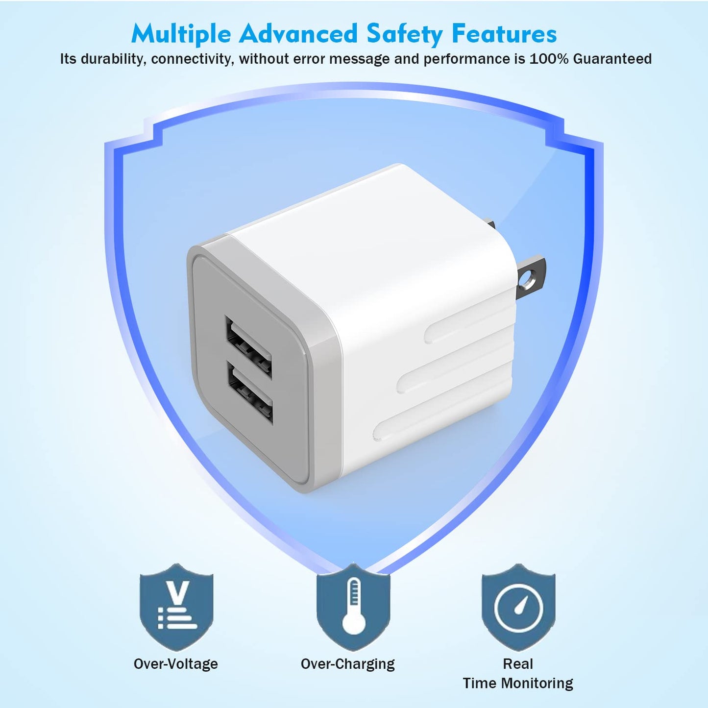 iPhone Fast Charger,Fast Adapter i Phone 2Pack Dual Port USB Wall Charger Apple Fast Charging 10FT Long Lightning Cable Cord Double Adapter Plug Block for iPhone 14/13/12/11 Pro Max XS XR X 8 7 6 iPad